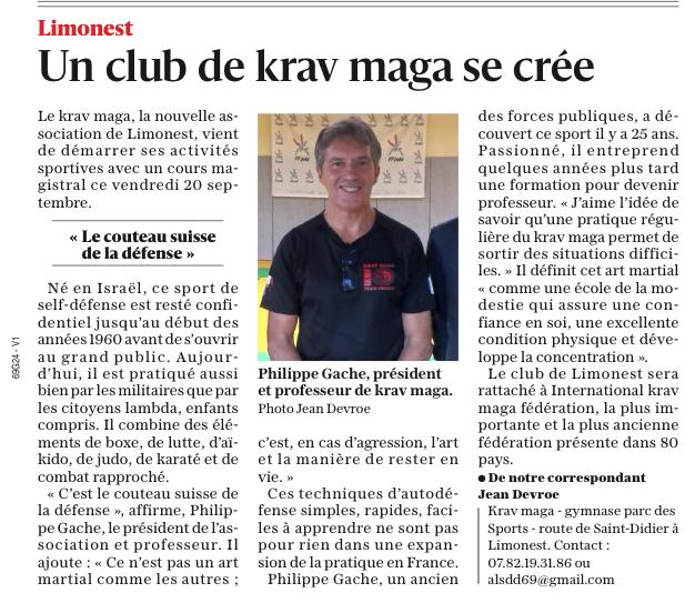 Un club de Krav Maga se crée à Limonest